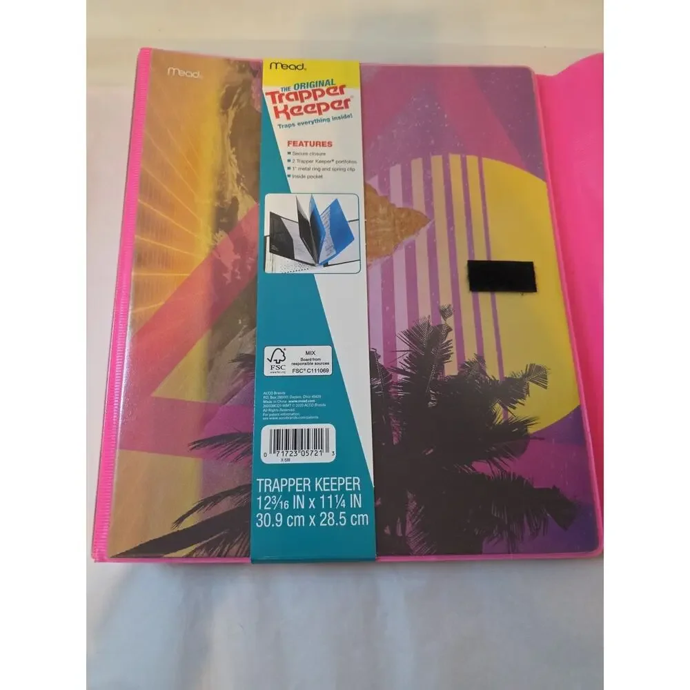Mead Original Trapper Keeper Binder Retro Vintage Style SUNSET Nostalgia NEW